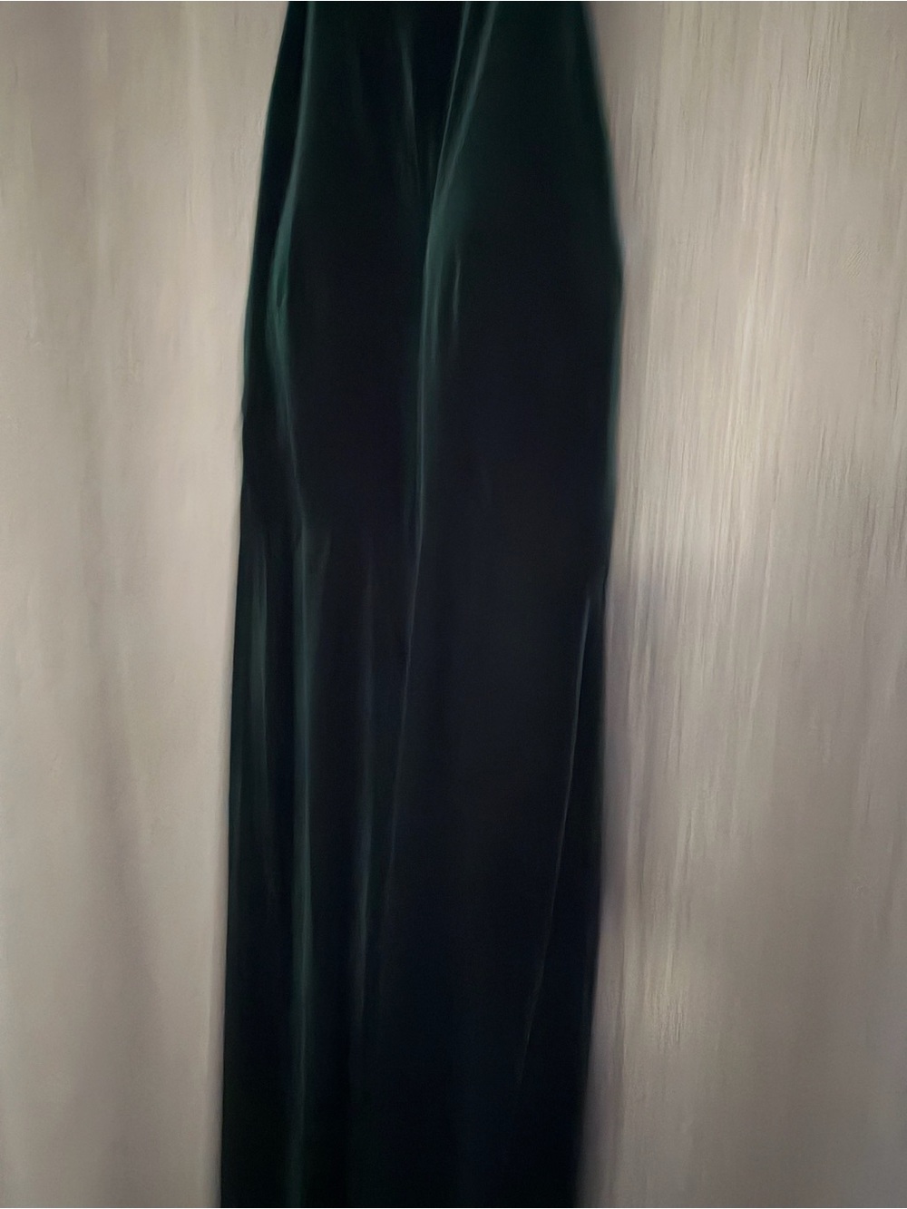 Jenny Yoo Emerald Green Halter Velvet Evening Gown - Picture 3 of 8